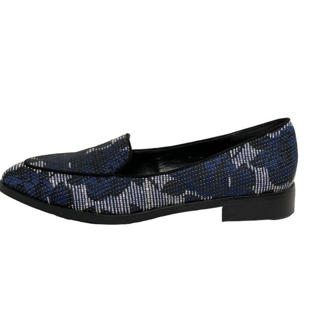 Sole‎ Society Winslow Floral Womens Embroidered Loafers Navy Size 5